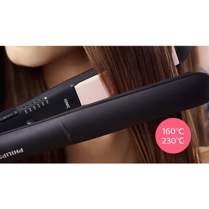 Fer à lisser Philips plaques céramique noir – Fini lisse, température 160°C