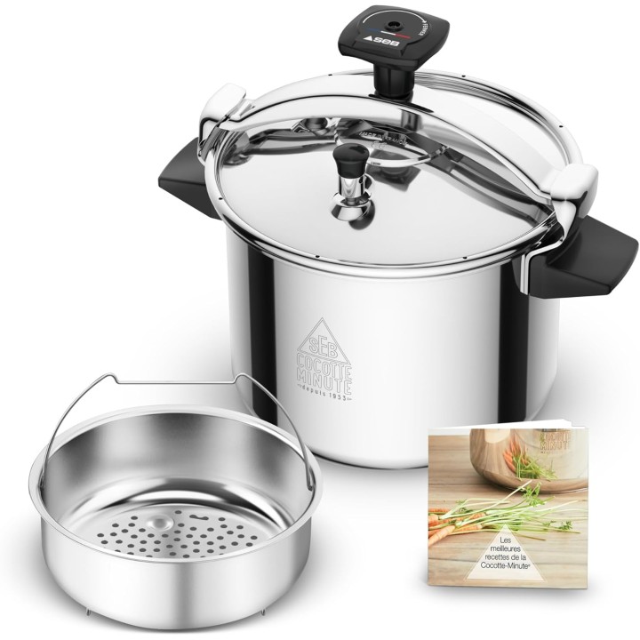 Cocotte-minute inox 9L éco-conçue SEB – Sécurité, induction, fabrication française