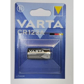 Pile lithium CR123A Varta - 1600 mAh 3V - usage jetable cylindrique