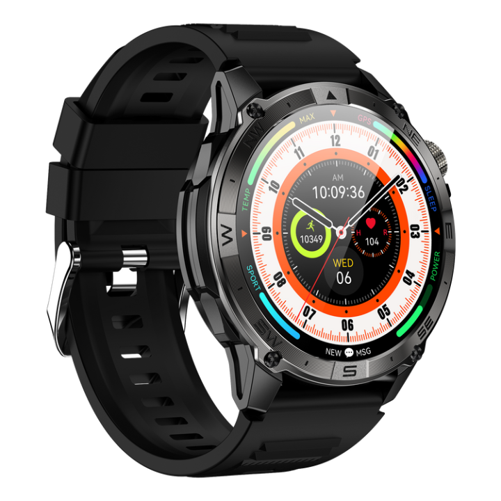 Montre connectée AMOLED GPS Ultra Pro 1,43'' - acier inoxydable noir NASA