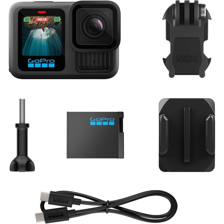 Caméra d'action GoPro HERO13 Black - Vidéo 5,3K60 - Étanche - Stabilisation avancée