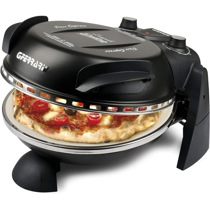 Four à pizza compact pierre réfractaire 400°C - 1200W noir G3 Ferrari