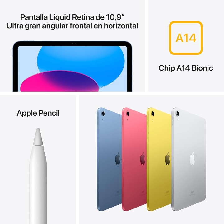 iPad 10e génération Wi-Fi 256 Go rose - Écran Liquid Retina 10,9 pouces