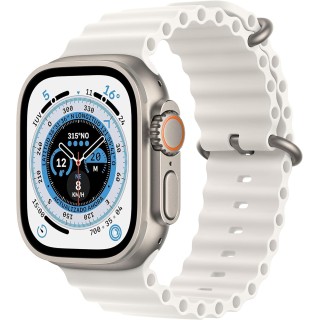 Montre connectée Apple Watch Ultra 49 mm titane GPS + Cellular bracelet Ocean blanc