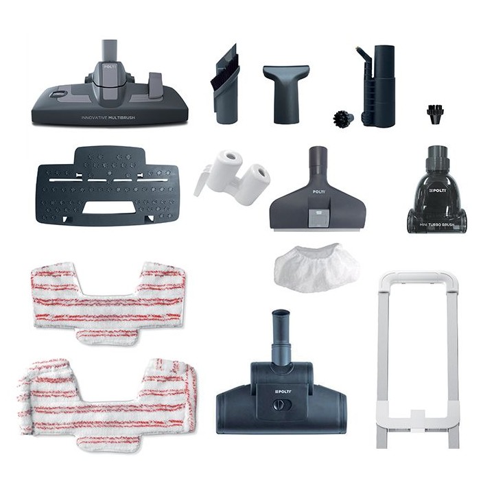Aspirateur traîneau multifonction POLTI MCV80 - Vapeur, filtration HEPA, 15 accessoires