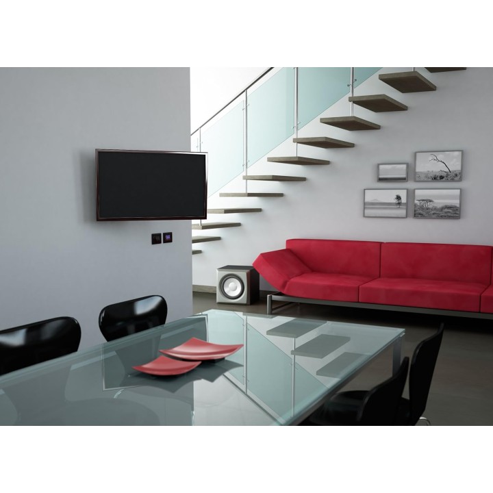 Support mural TV double bras inclinable Meliconi 14-32'' VESA 17kg acier