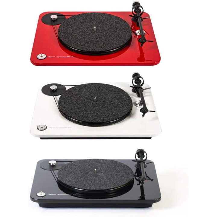 Tourne-disque Elipson Chroma 400 noir - Bluetooth intégré, entraînement courroie 33/45 tours