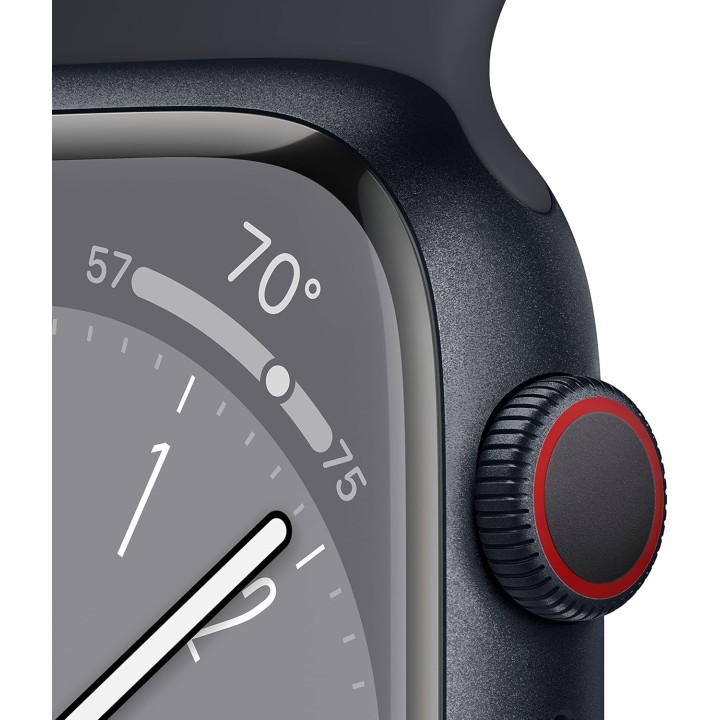 Montre connectée Apple Series 8 GPS + Cellular - 45 mm aluminium Midnight