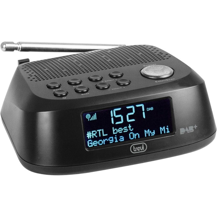 Radio-réveil numérique DAB/DAB+ FM avec alarme et écran LED Trevi - Noir