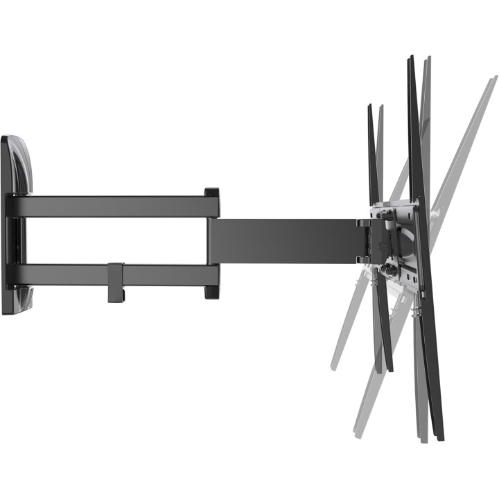 Support mural TV double bras articulé 40''-82'' - Métal noir - Meliconi