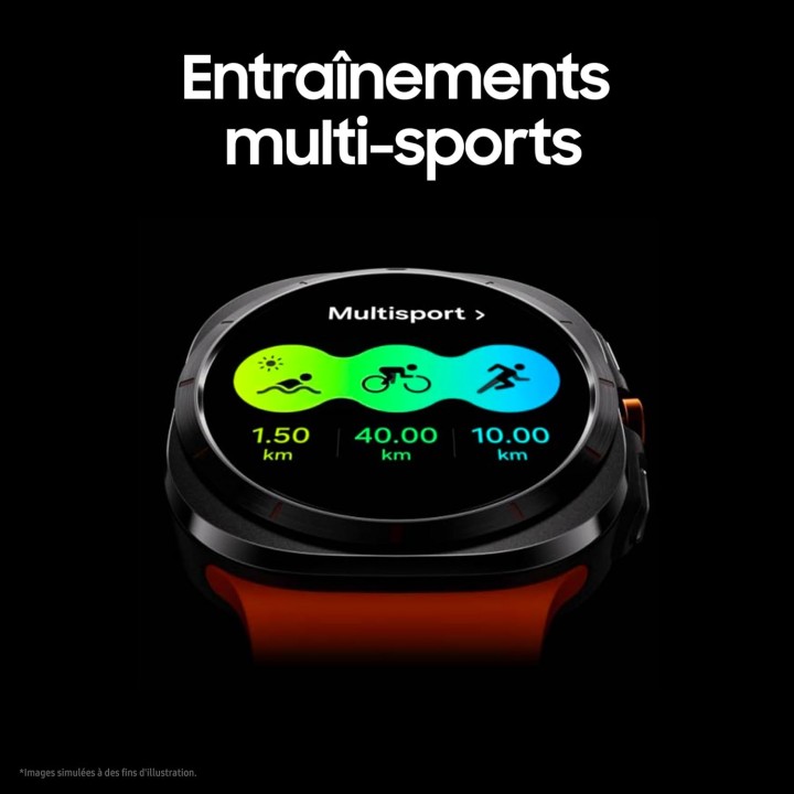 Montre connectée Galaxy Watch Ultra titane 47 mm – GPS précis, autonomie longue, santé