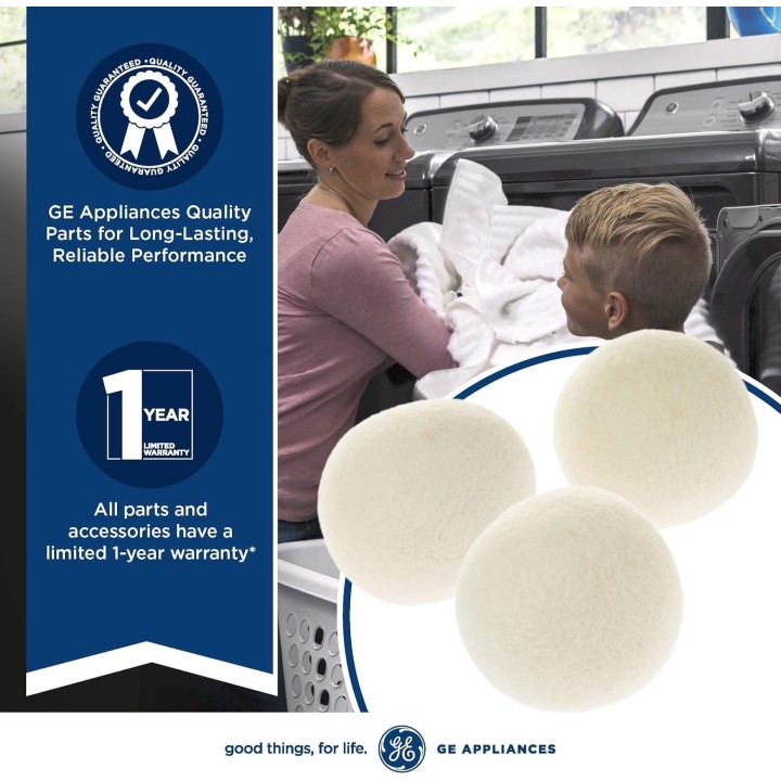 Boules de séchage XL réutilisables en laine de Nouvelle-Zélande - GE (x3)