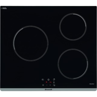 Table de cuisson induction 3 foyers - Commandes tactiles - Noir - Brandt