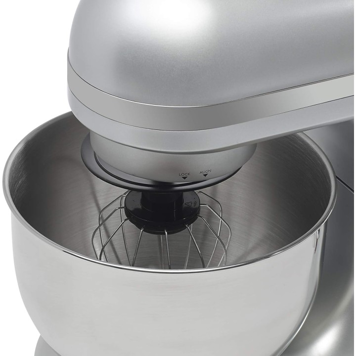 Robot pâtissier multifonction 4L 650W Brandt - 4 en 1 avec accessoires - Gris