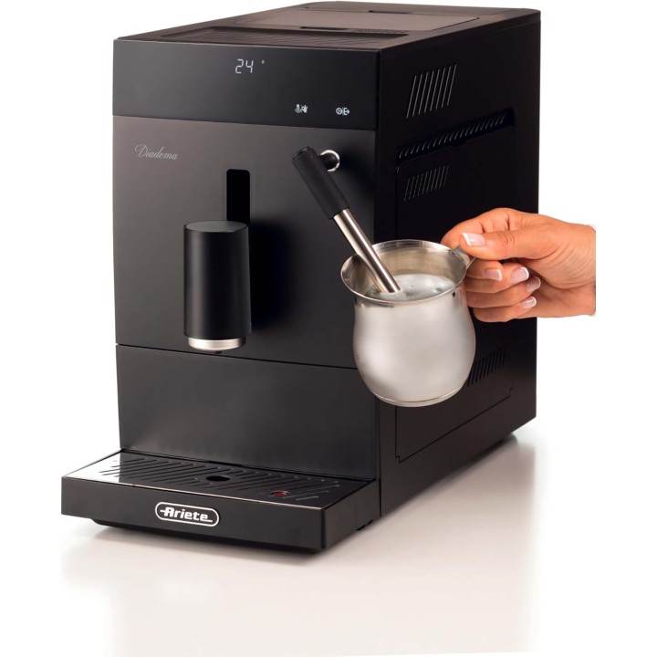 Cafetière espresso automatique 19 bars LED 1L fonction cappuccino Ariete noir