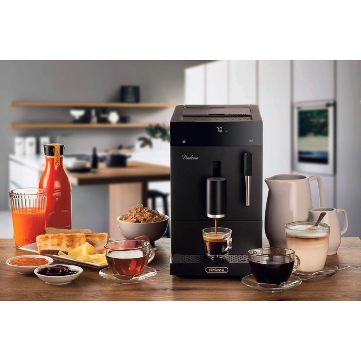 Cafetière espresso automatique 19 bars LED 1L fonction cappuccino Ariete noir