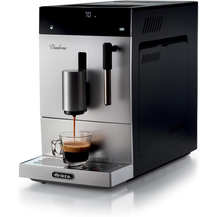 Cafetière espresso automatique 19 bars LED 1L fonction cappuccino Ariete noir