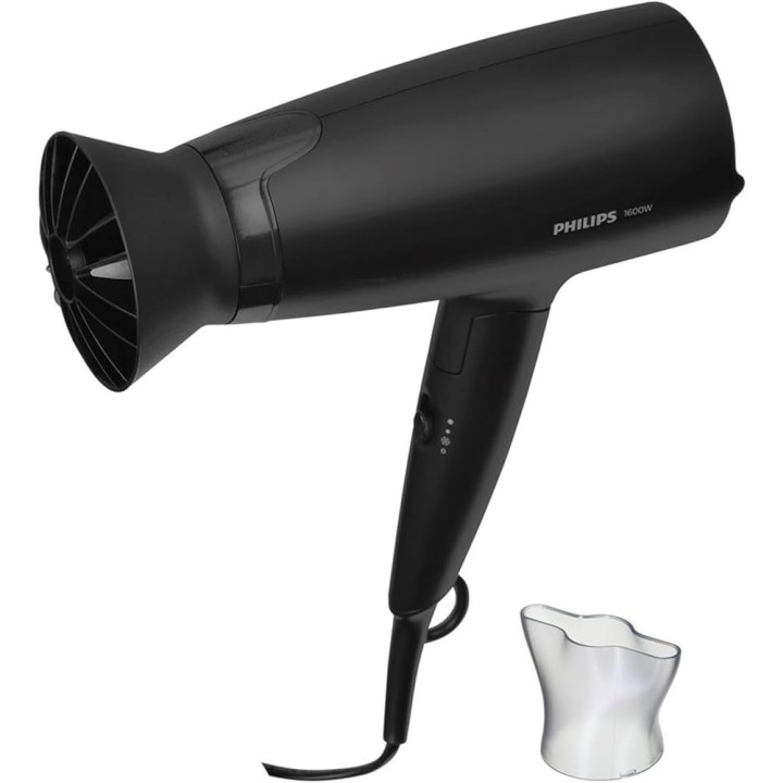 Sèche-cheveux pliable 1600 W PHILIPS BHD308/10 – ThermoProtect, 3 modes, noir