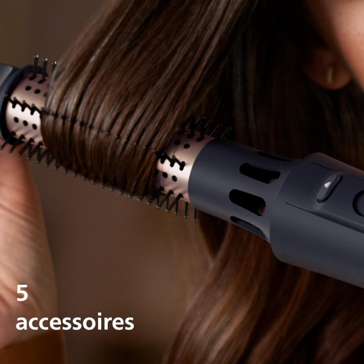 Brosse soufflante Philips Série 5000 - Ionique, céramique, 5 accessoires, volume & brillance