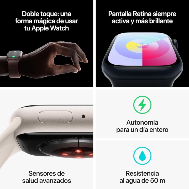 Montre connectée Apple 41 mm aluminium GPS - reconditionnée, écran tactile sport