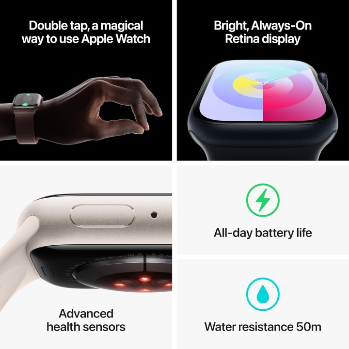 Montre connectée Apple Watch Series 9 - 41 mm aluminium Midnight - suivi santé avancé