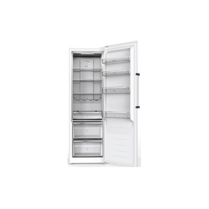 Réfrigérateur 1 porte froid ventilé 355L inox antistatique Brandt BFL8620NA noir