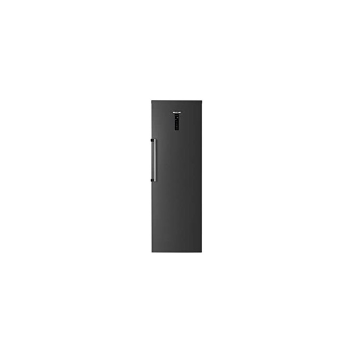 Réfrigérateur 1 porte froid ventilé 355L inox antistatique Brandt BFL8620NA noir