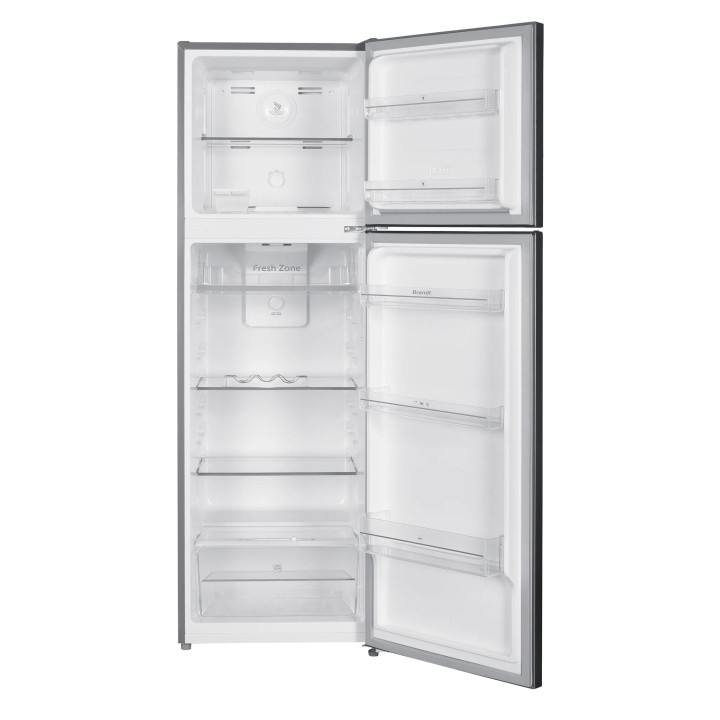 Réfrigérateur double porte No Frost 260L 55cm Gris - BRANDT BFD6650NX