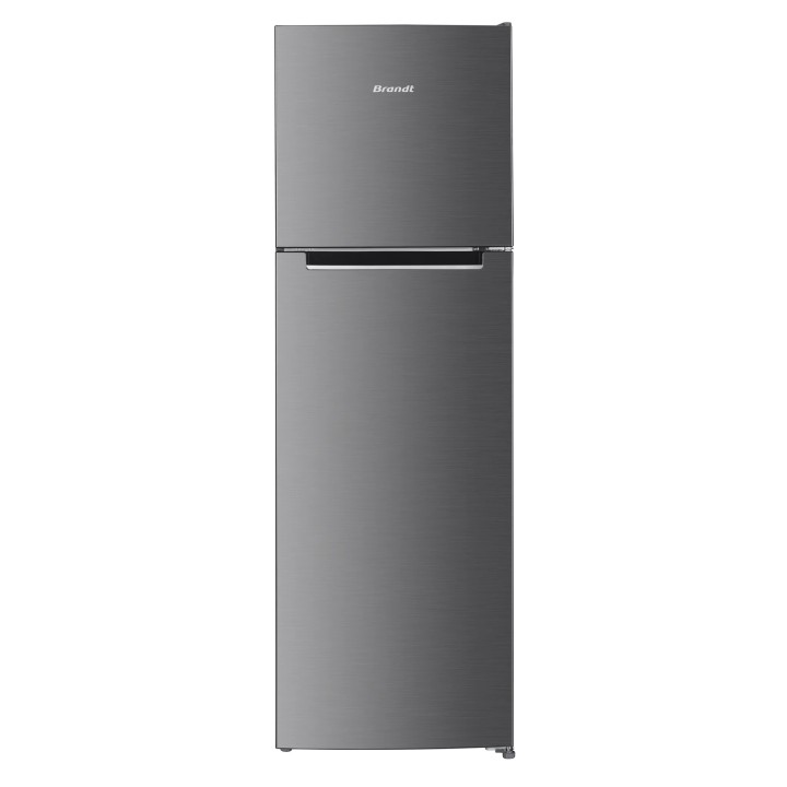 Réfrigérateur double porte No Frost 260L 55cm Gris - BRANDT BFD6650NX