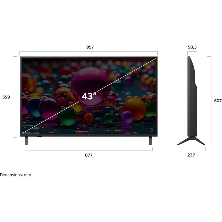 TV LCD/LED 4K UHD 43 pouces LG 43UA75006LA Smart TV