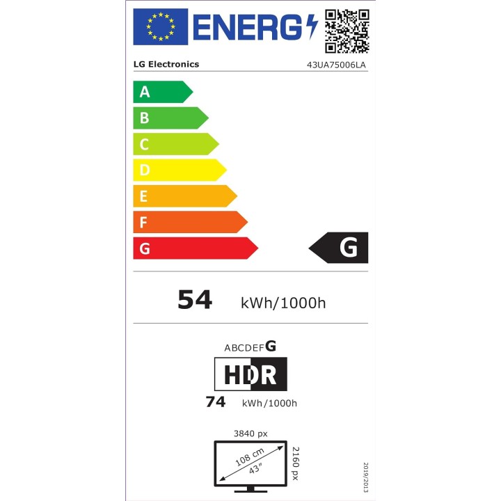 TV LCD/LED 4K UHD 43 pouces LG 43UA75006LA Smart TV