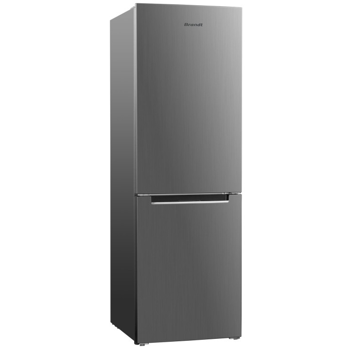 Réfrigérateur combiné No Frost inox - Brandt BFC8600EX, grande capacité