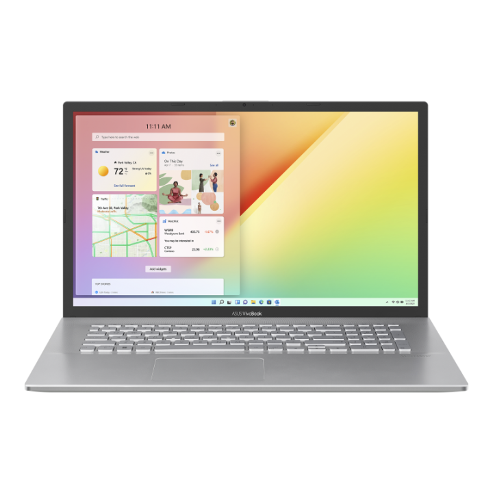 PC portable ASUS 17,3" - Intel Core i3 - SSD 256 Go - Argent + sacoche et souris