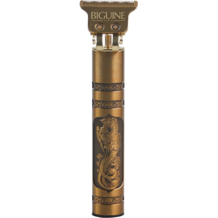 Tondeuse cheveux et barbe vintage or sans fil Biguine BGTC2400, batterie lithium, 4 hauteurs