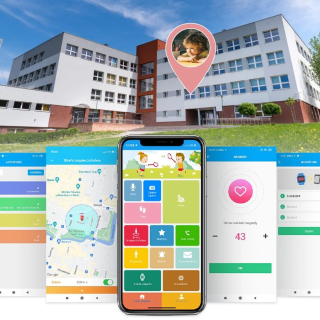 Montre connectée enfant Forever KW-320 - 4G, GPS, Wi-Fi, applications ludiques - Bleu