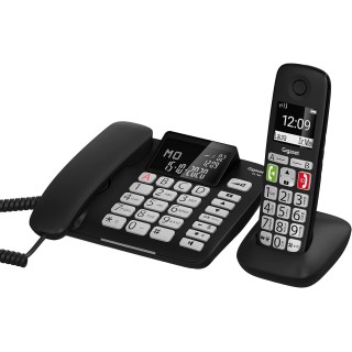 Téléphone fixe filaire avec combiné sans fil Gigaset DL780 Plus - Noir, mains-libres