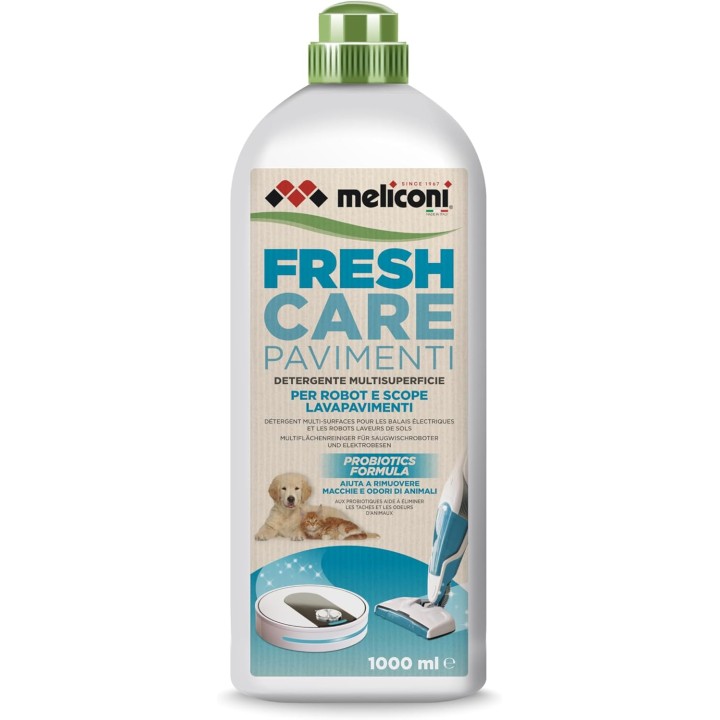 Détergent multi-surfaces naturel pour robots laveurs et aspirateurs - Meliconi 1L