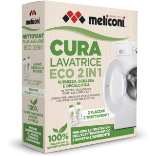 Nettoyant lave-linge 2-en-1 désinfectant anticalcaire écologique - 2x250ml Meliconi