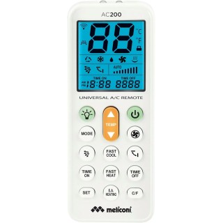 Télécommande universelle pour climatiseur Meliconi AC 200 - écran rétroéclairé