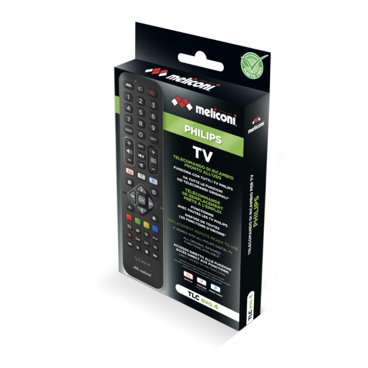 Télécommande de remplacement pour TV Philips – Prête à l'emploi – Modèle 808044