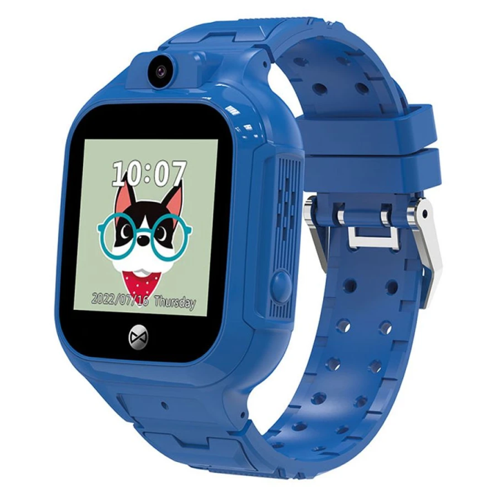 Montre connectée enfant Forever KW-320 - 4G, GPS, Wi-Fi, applications ludiques - Bleu