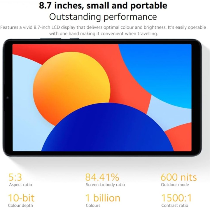 Tablette tactile XIAOMI Redmi Pad SE 8,7" - 128 Go - 6 Go RAM - Noir - Écran 90 Hz
