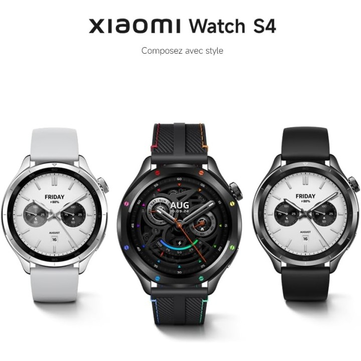 Montre connectée Xiaomi Watch S4 - Écran AMOLED, autonomie 15j, appels Bluetooth - Noir