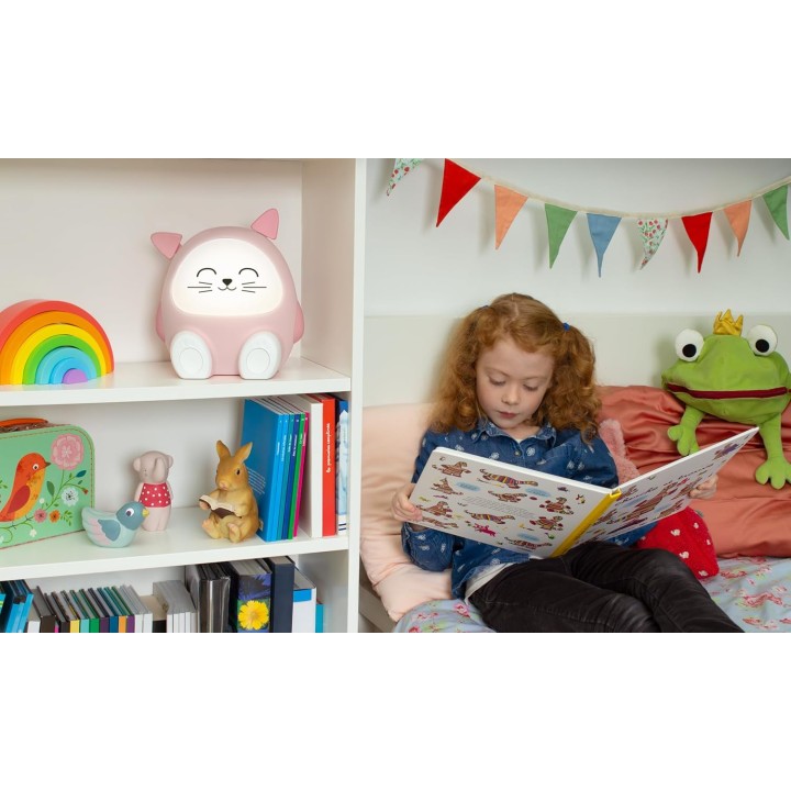 Enceinte Bluetooth enfant veilleuse musicale - Chat tactile Bigben