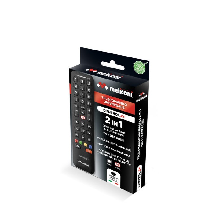 Télécommande universelle 2-en-1 Meliconi – Contrôle TV et décodeur, compatibilité étendue