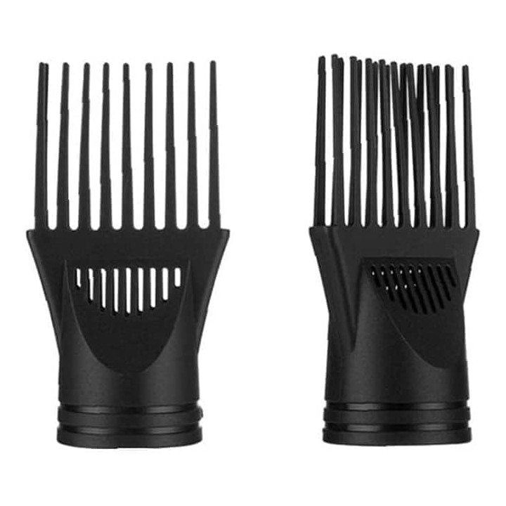 Peigne adaptateur universel pour sèche-cheveux - Lot de 2 - Noir - Professionnel