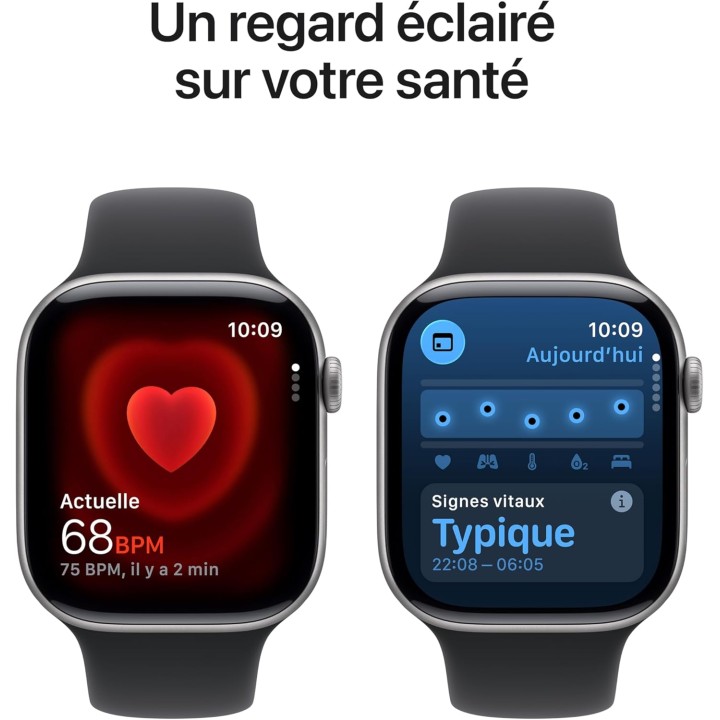 Montre connectée Apple Watch Series 11 GPS 46 mm - Gris sidéral/Noir