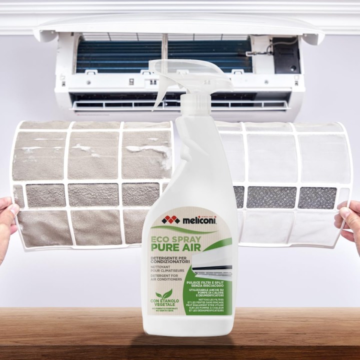Spray nettoyant climatisation écologique Meliconi - Aérosol 500 ml multi-appareils