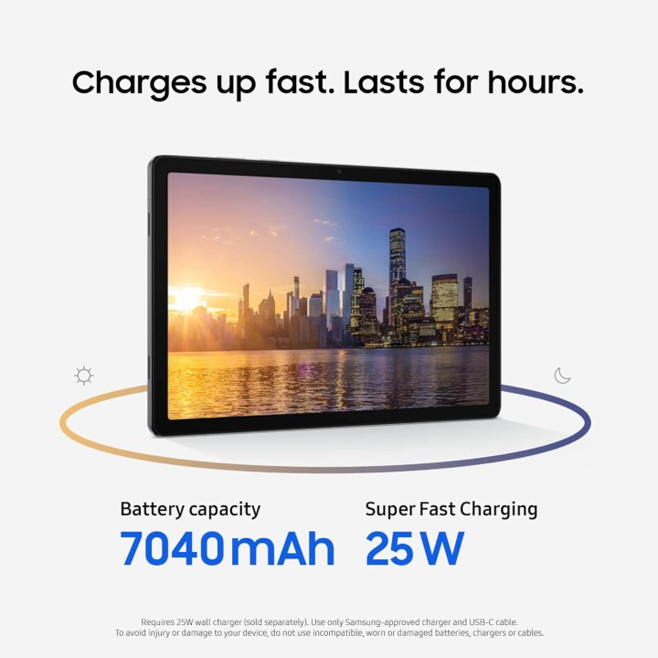 Tablette tactile Samsung Galaxy Tab A11+ 11" 128 Go Wi-Fi 5G gris - Design fin