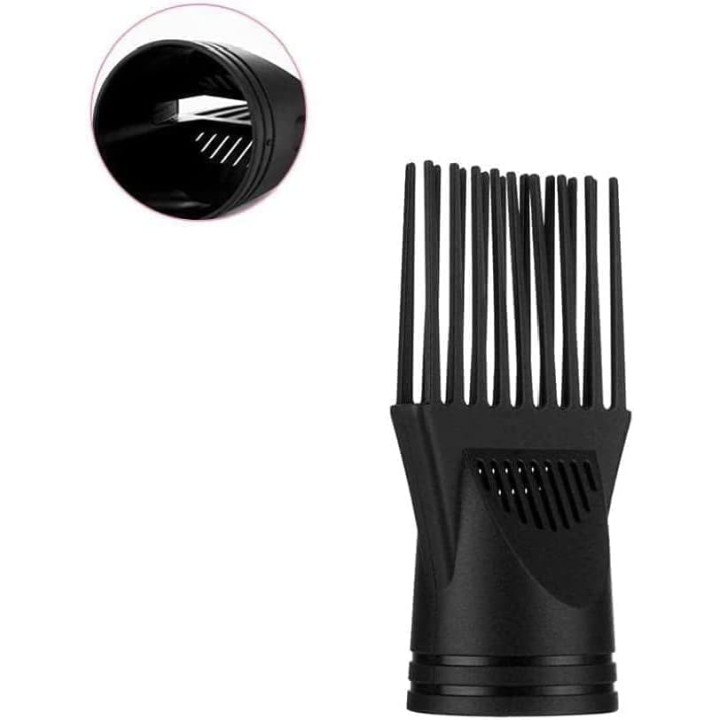 Peigne adaptateur universel pour sèche-cheveux - Lot de 2 - Noir - Professionnel